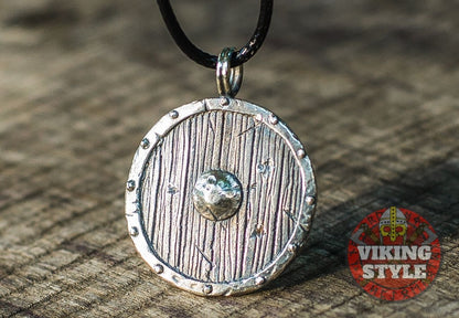 Viking Shield Pendant - 925 Silver