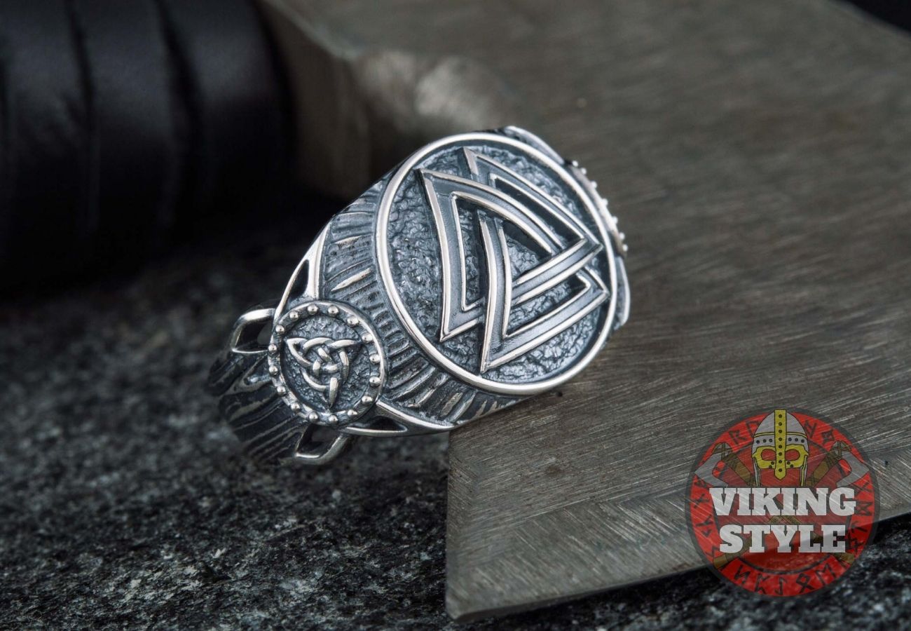 Valknut Ring - Triquetra, 925 Silver