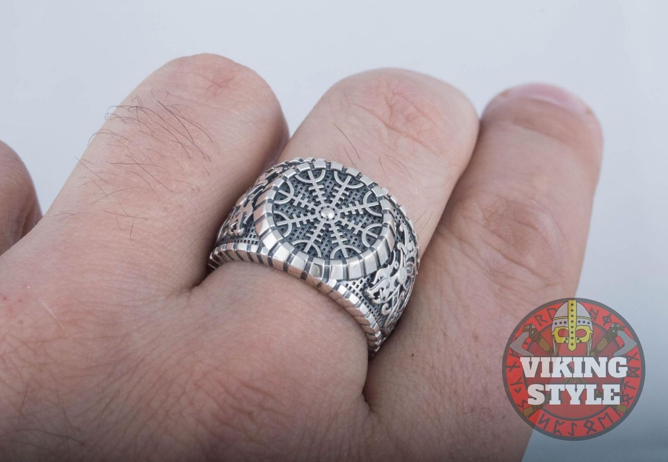 Ægishjálmur Ring - Dragon, 925 Silver