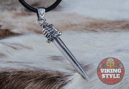 Viking Sword Pendant - 925 Silver