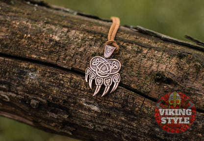 Bear Paw Pendant - Bjørn, Bronze