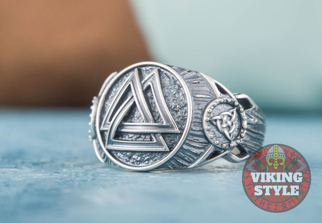 Valknut Ring - Triquetra, 925 Silver