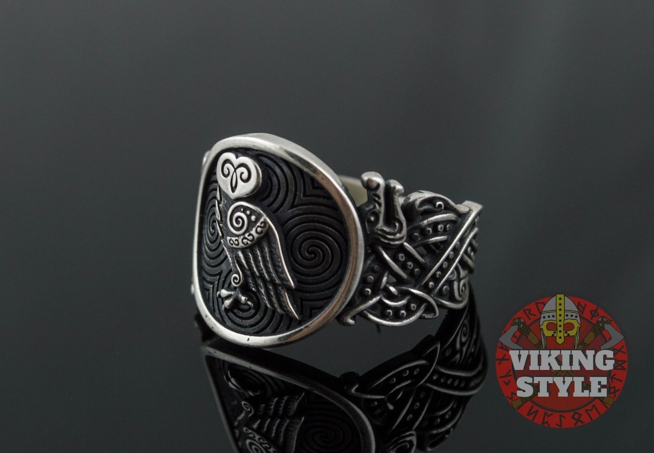 Owl Ring - Wolf, 925 Silver