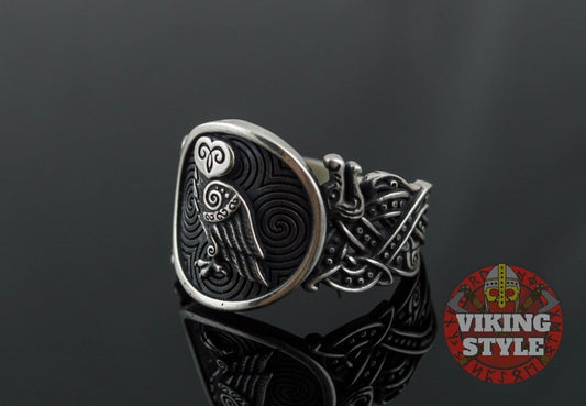 Owl Ring - Wolf, 925 Silver