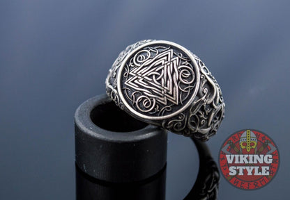 Valknut Ring - Urnes, 925 Silver