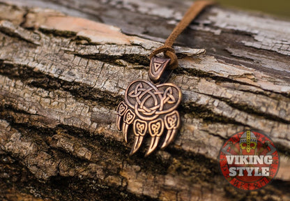 Bear Paw Pendant - Bjørn, Bronze