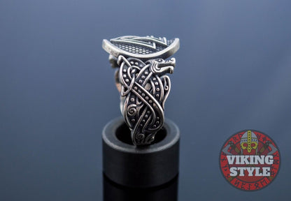 Valknut Ring - Wolf, 925 Silver