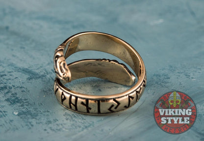 Adjustable Rune Ring - Bronze