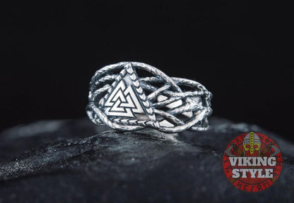 Valknut Ring - Tree of Life, 925 Silver