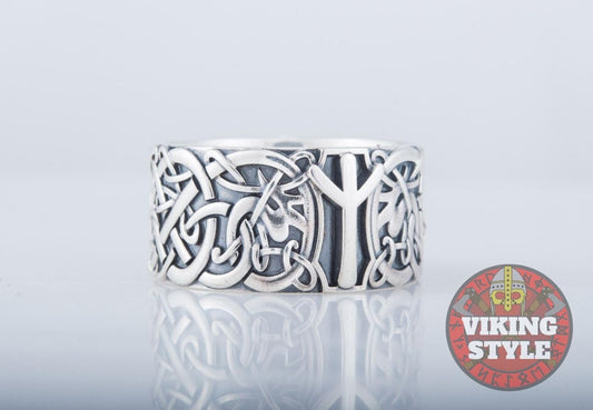 Algiz Ring - Runic, 925 Silver