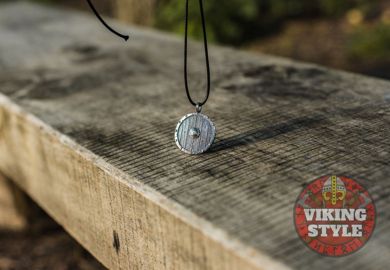 Viking Shield Pendant - 925 Silver