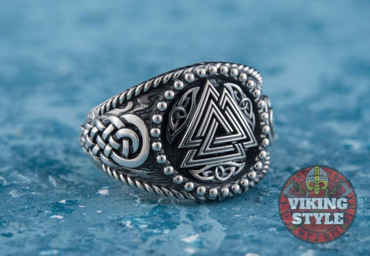 Valknut Ring II - Endless Knot, 925 Silver