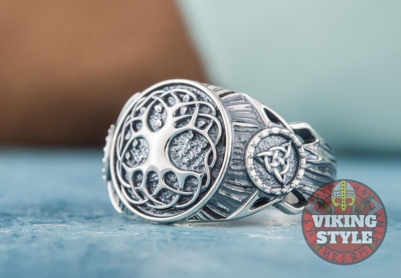 Yggdrasil Ring - Triquetra, 925 Silver