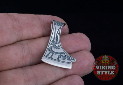 Perun Axe Head Pendant IV - 925 Silver