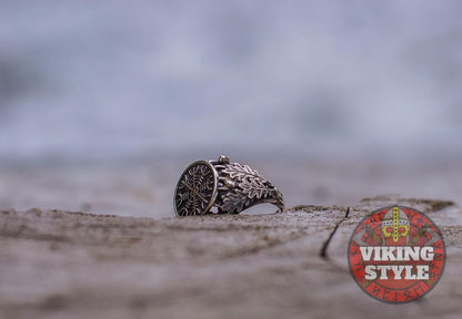 Ægishjálmur Ring II - Oak Leaves, 925 Silver