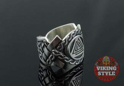 Valknut Ring - Aarhus, 925 Silver