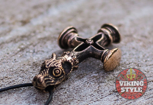 Icelandic Wolf Cross - Bronze
