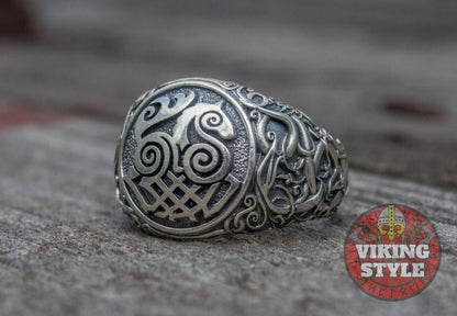 Sleipnir Ring - Urnes, 925 Silver