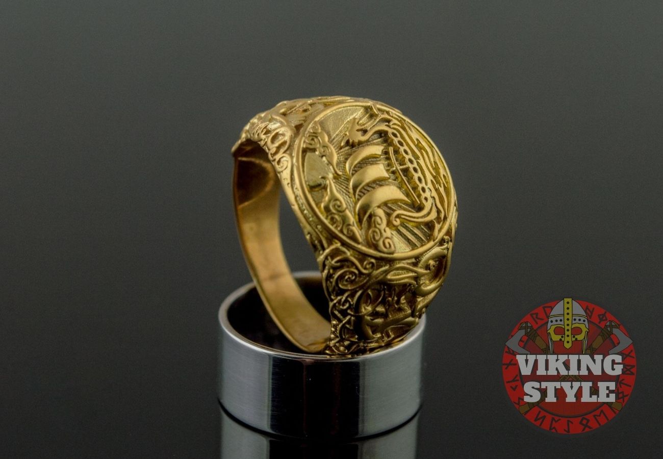 Drakkar Ring - Urnes, Gold