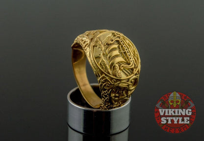 Drakkar Ring - Urnes, Gold