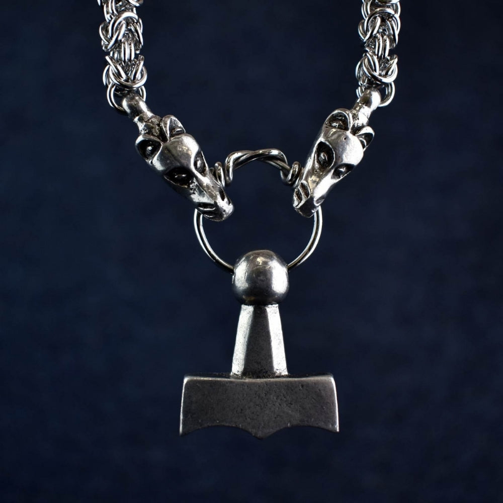 Solid Mjolnir with King's Chain