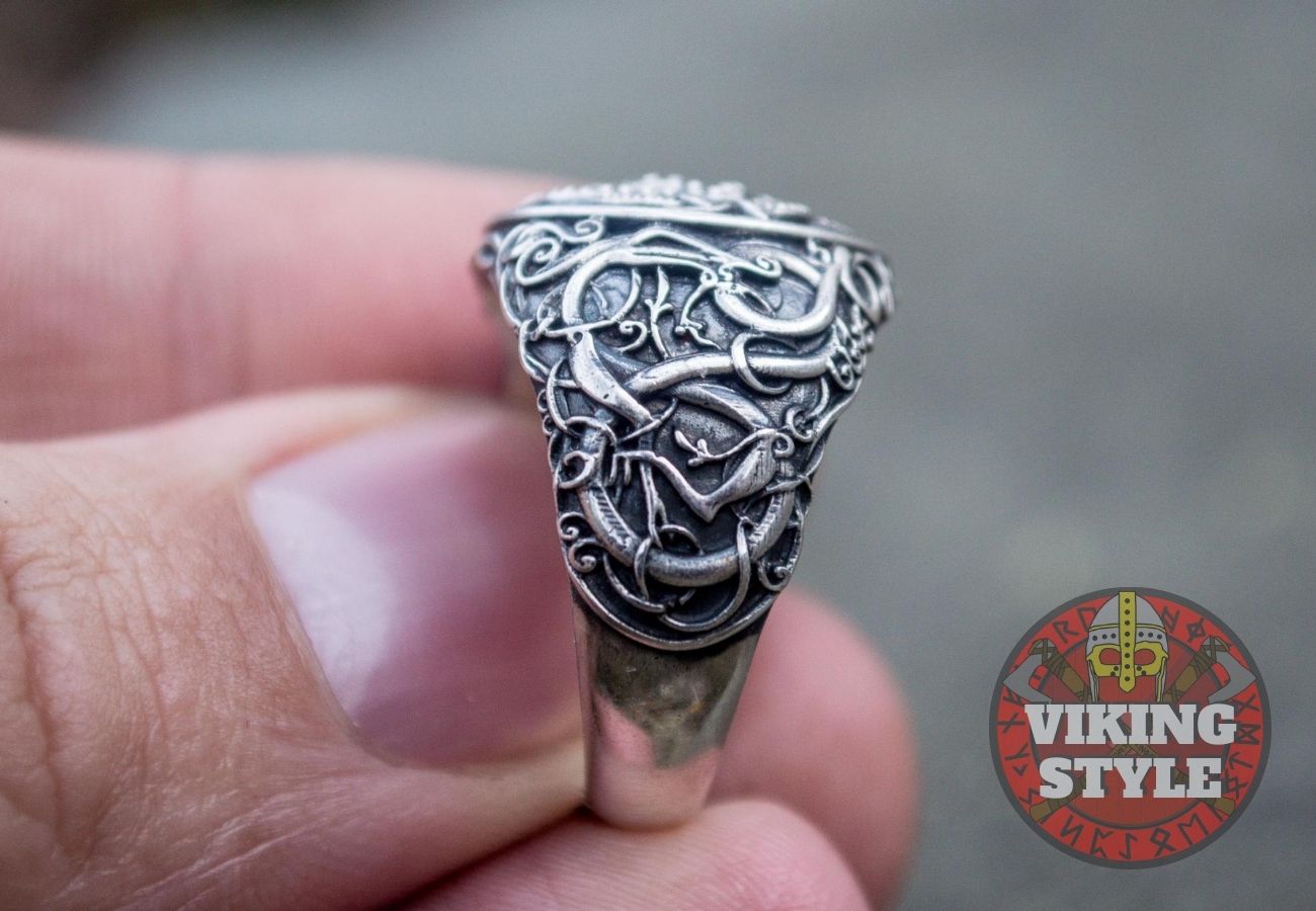 Jörmungandr Ring - Urnes, 925 Silver