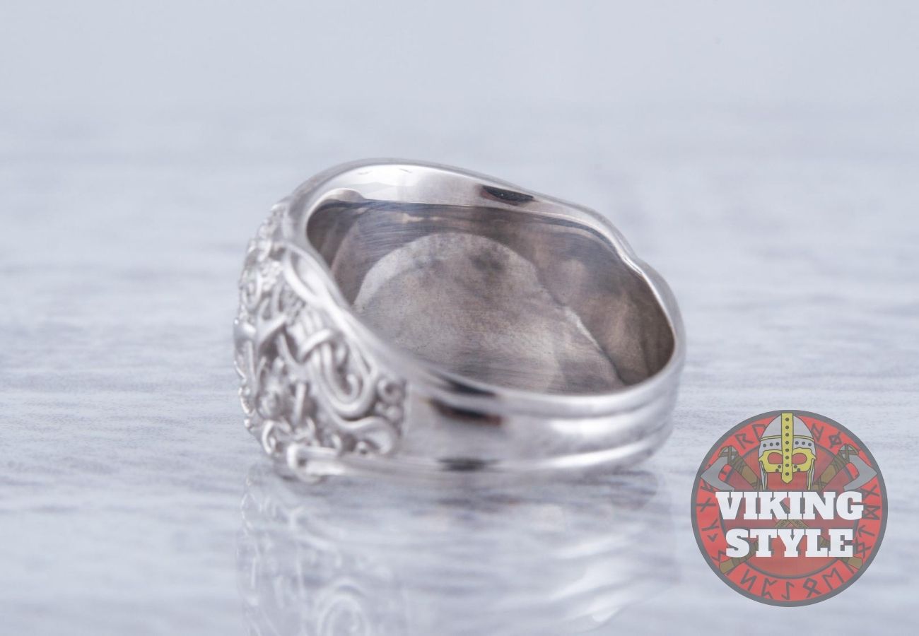 Valknut Ring - Rhodium