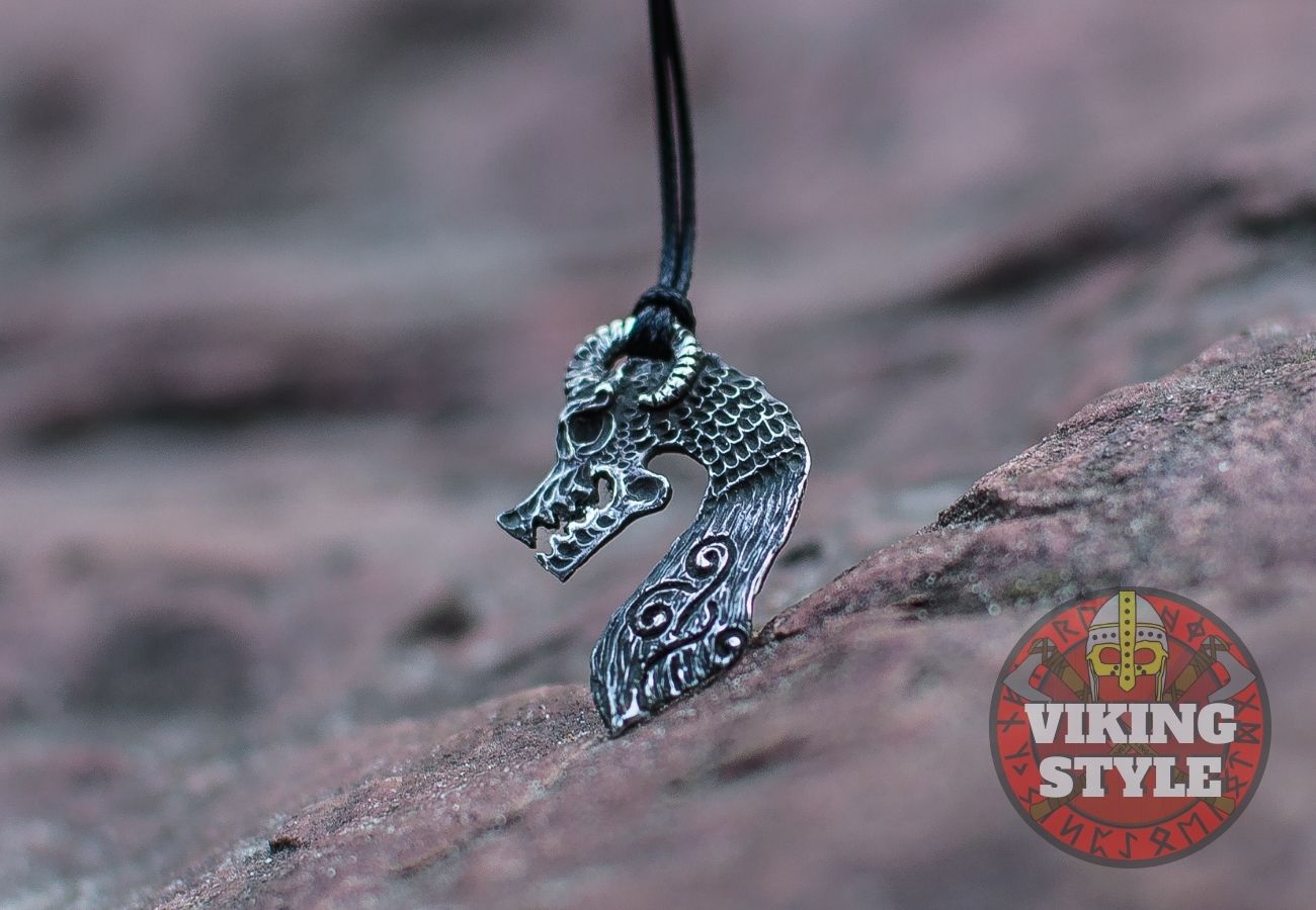 Norse Dragon Pendant - Ormr, 925 Silver