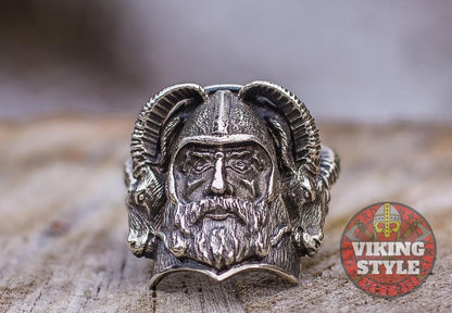 Viking Ring - Ram, 925 Silver