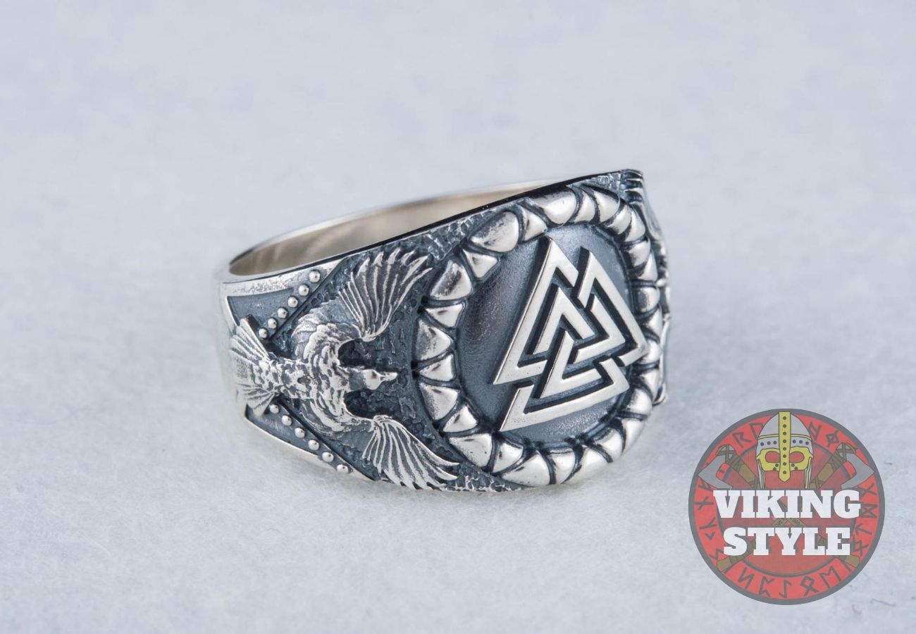 Valknut Ring - Corvus, 925 Silver