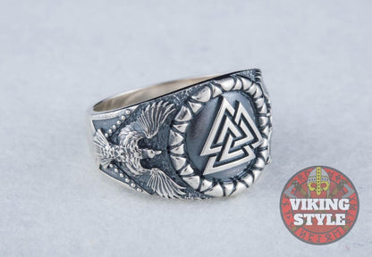 Valknut Ring - Corvus, 925 Silver