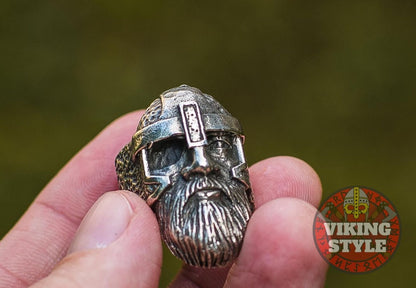 Viking Helmet Ring - Odin, 925 Silver