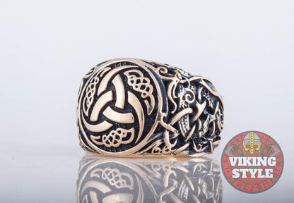 Tri-Horn Ring - Mammen, Bronze