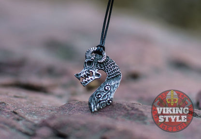 Norse Dragon Pendant - Ormr, 925 Silver