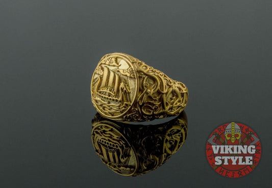 Drakkar Ring - Urnes, Gold
