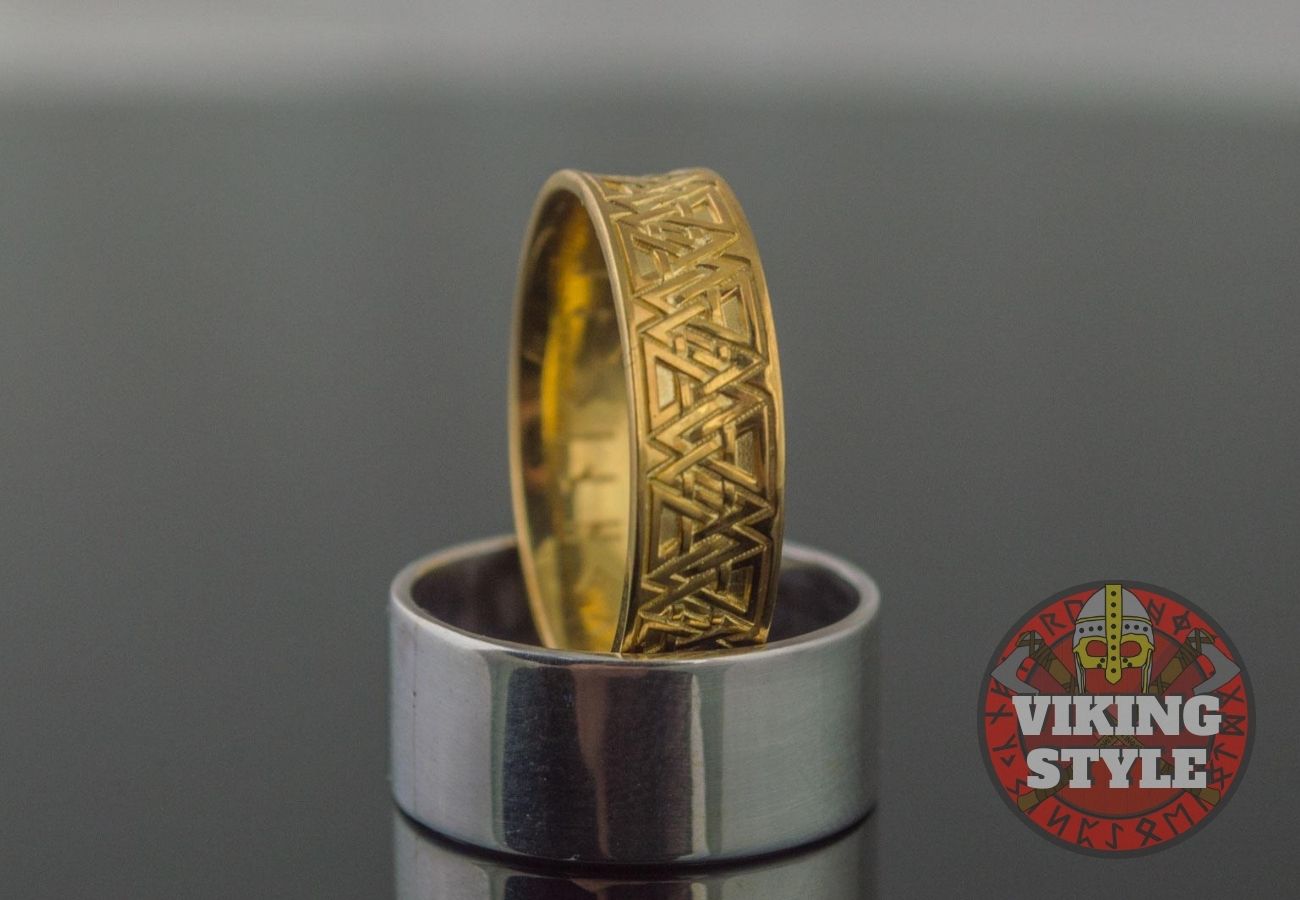 Norse Ring - Valknut, Gold