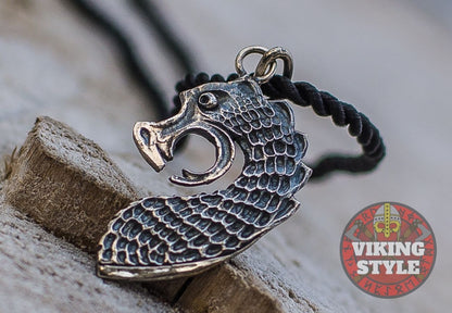 Norse Dragon Pendant - Níðhöggr, 925 Silver