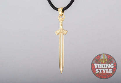 Viking Sword Pendant III - Gold