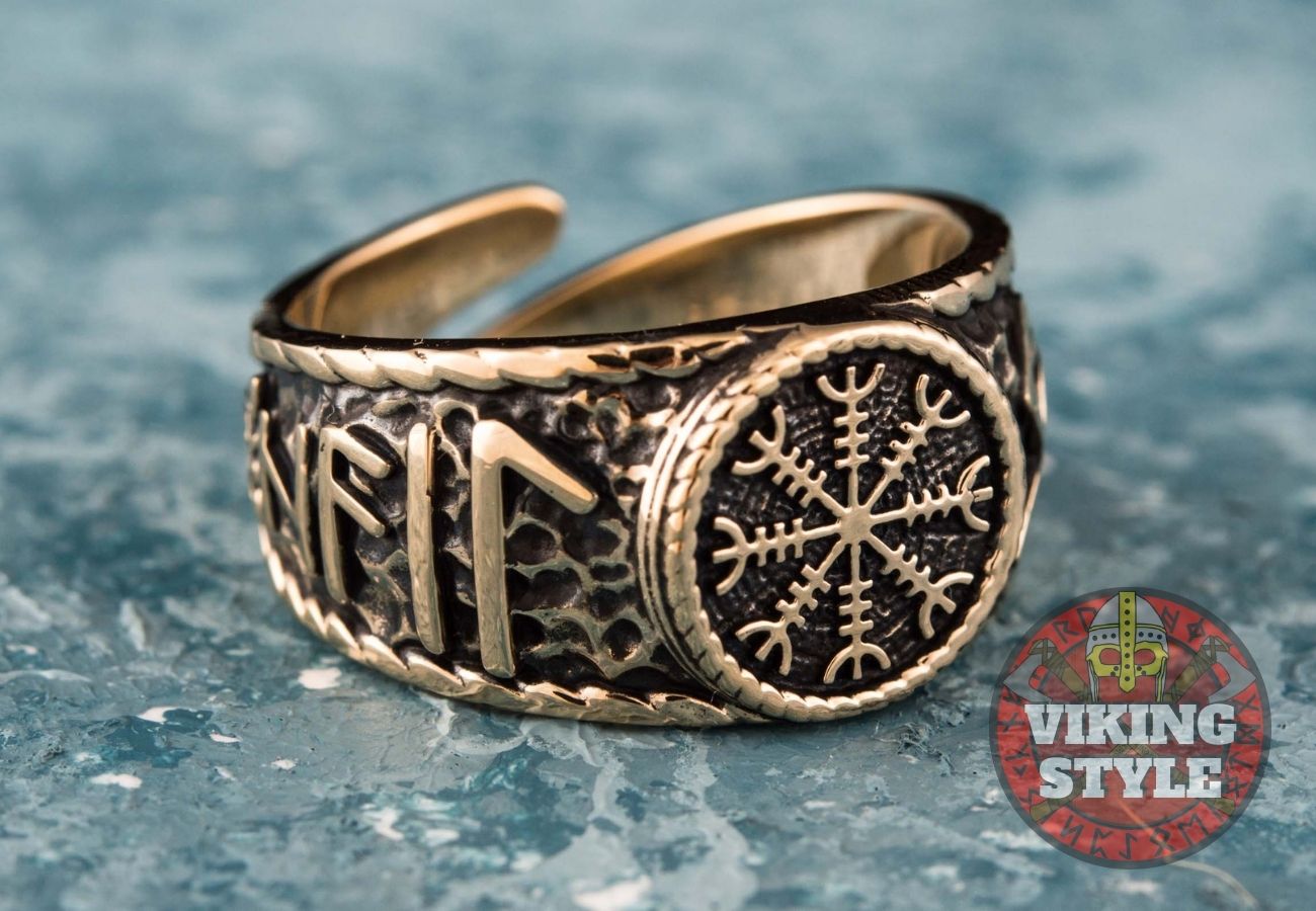 Ægishjálmur Ring - Odin Collection, Bronze