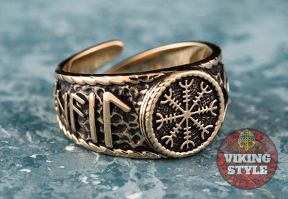 Ægishjálmur Ring - Odin Collection, Bronze