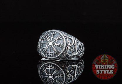 Vegvísir Ring - Urnes, 925 Silver
