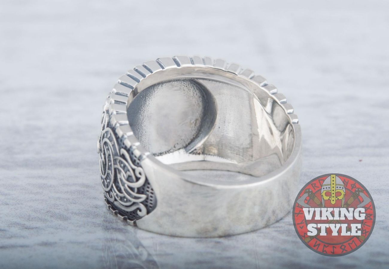 Ægishjálmur Ring - Dragon, 925 Silver