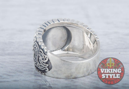Ægishjálmur Ring - Dragon, 925 Silver
