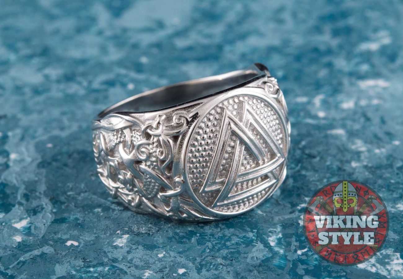 Valknut Ring - Rhodium