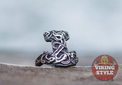 Thor's Hammer Ring  -  Mjolnir, 925 Silver