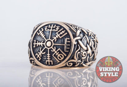 Vegvísir Ring - Mammen, Bronze