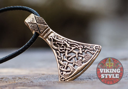 Viking Axe Head Pendant - Urnes, Bronze