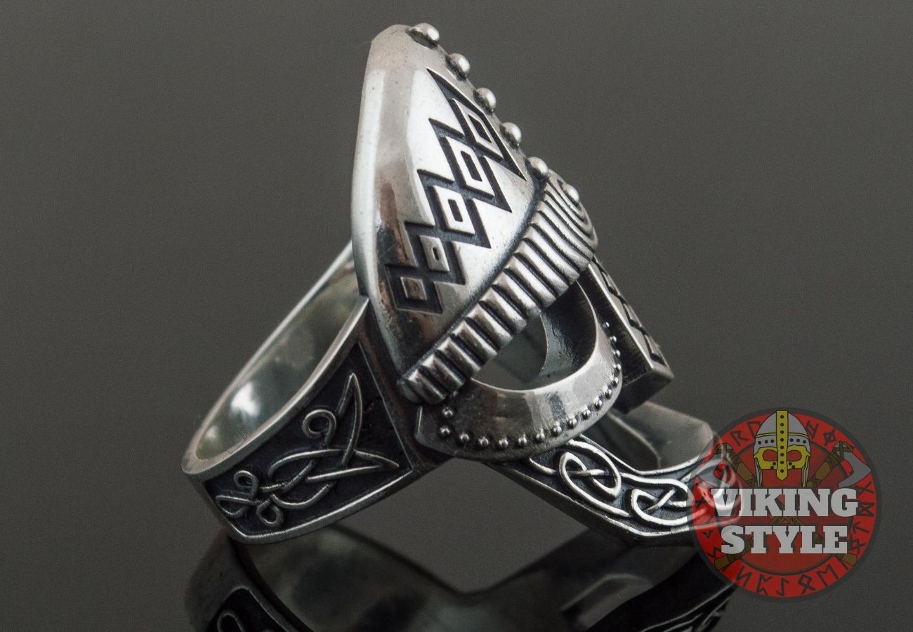 Viking Helmet Ring V - 925 Silver