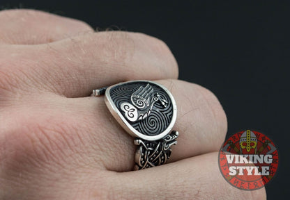 Owl Ring - Wolf, 925 Silver