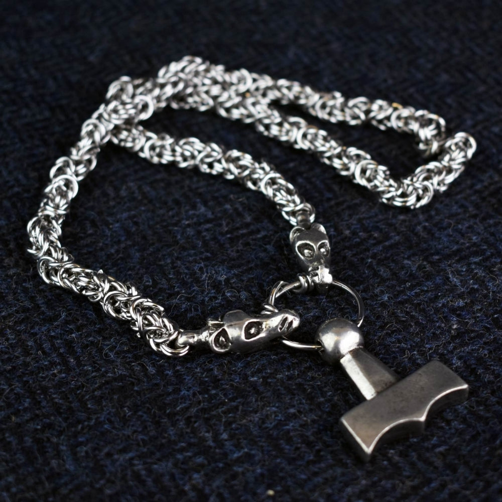 Solid Mjolnir with King's Chain